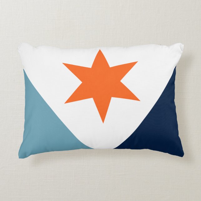 Flagga för Syracuse, New York Prydnadskudde (Framsidan)