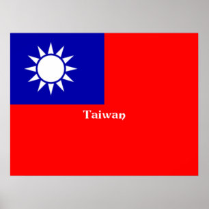 Flagga för Taiwan Poster