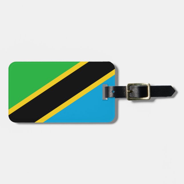 Flagga för Tanzania Easy ID Personligt ID Bagagebricka (Horisontell Framsida)
