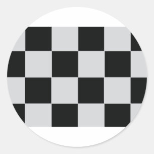 flagga för tävla Checker Runt Klistermärke
