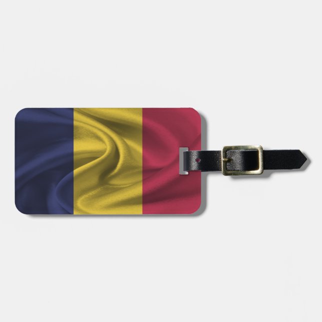 Flagga för Tchad Bagagebricka (Horisontell Framsida)