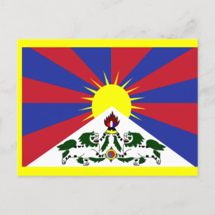Flagga för Tibet Vykort