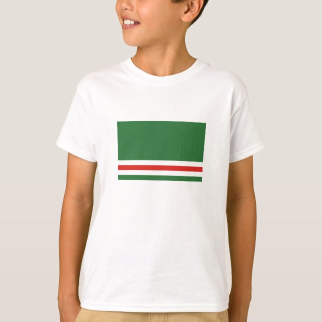 Flagga för Tjetenska republiken Ichkerien T Shirt (Framsida)