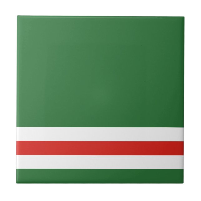 Flagga för Tjetjenien-Ichkerien Kakelplatta (Framsidan)