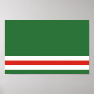 Flagga för Tjetjenien-Ichkerien Poster