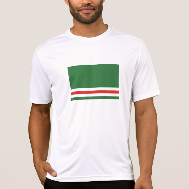Flagga för Tjetjenien-Ichkerien T Shirt (Framsida)