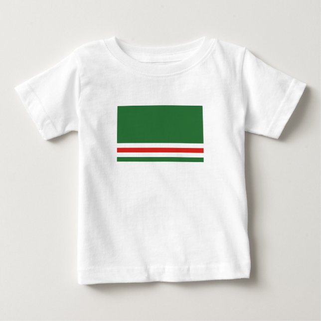 Flagga för Tjetjenien-Ichkerien T Shirt (Framsida)