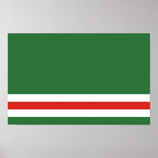 Flagga för Tjetjenrepubliken Ichkeria Poster (Framsidan)
