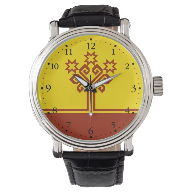 Flagga för Tjuvasjien Armbandsur (Framsida)