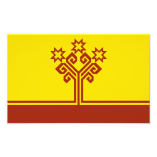 Flagga för Tjuvasjien Fototryck