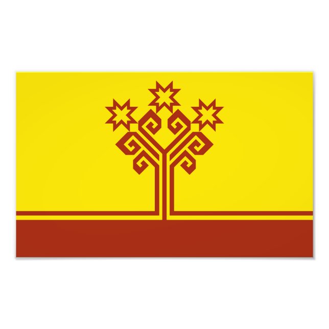 Flagga för Tjuvasjien Fototryck (Framsidan)