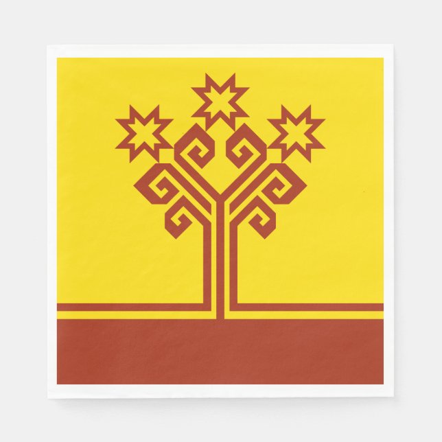 Flagga för Tjuvasjien Pappersservett (Framsidan)