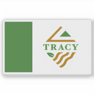 Flagga för Tracy, Kalifornien, USA Klistermärken