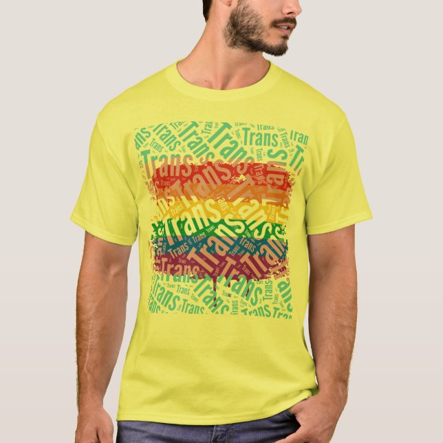 FLAGGA FÖR TRANS.-ORDMÖNSTER TEE (Framsida)