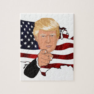 Flagga för trumfpresidentUncle Sam USA Amerika Pussel