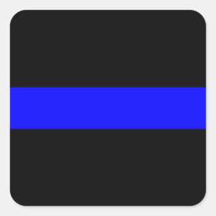 Flagga för tunna blå poliser fyrkantigt klistermärke
