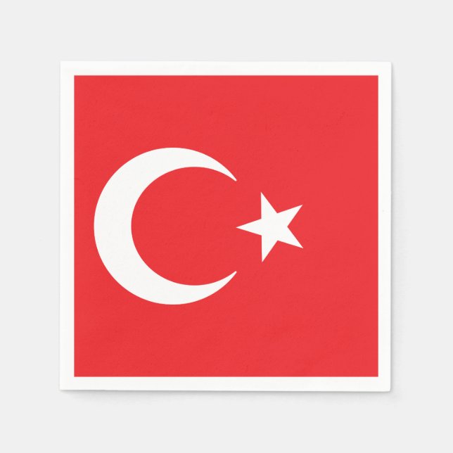 Flagga för Turkiet Pappersservett (Framsidan)