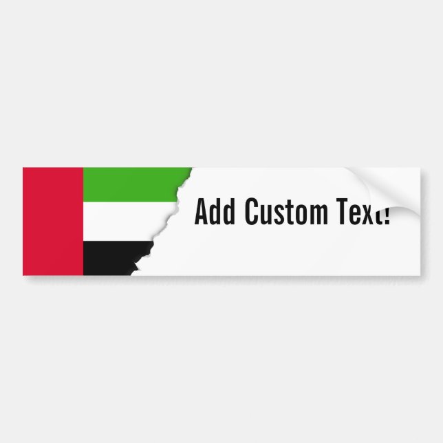 Flagga för UAE United Arab Emirates Bildekal (Framsidan)