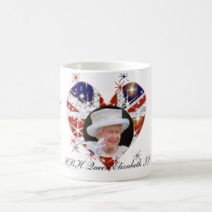 Flagga för UK för drottningElizabeth Kaffemugg