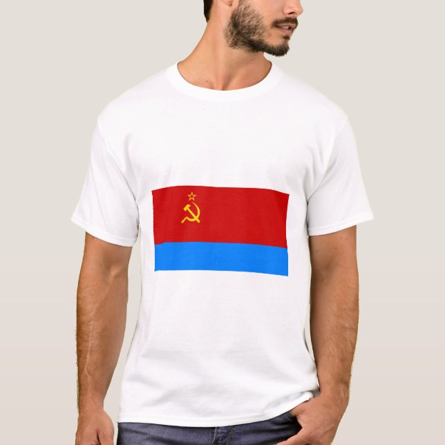 Flagga för ukrainare SSR Tee (Framsida)