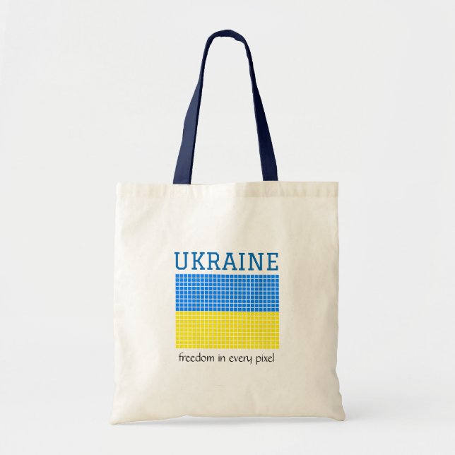 Flagga för Ukrainas Tote Bag Tygkasse (Framsidan)