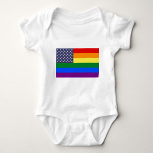 Flagga för US-regnbågepride T Shirt