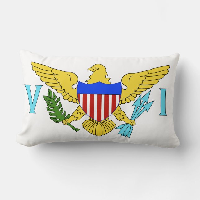 Flagga för US Virgin Islands Lumbarkudde (Framsida)