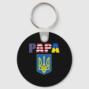 Flagga för USA och flagga för Ukraina Nyckelring