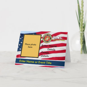 FLAGGA för USMC-inbjudan Inbjudan