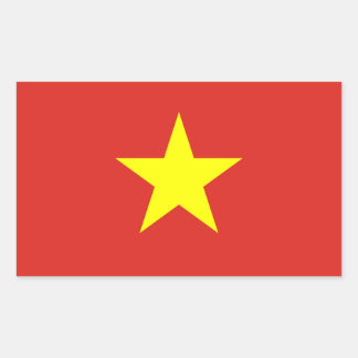 Flagga för Vietnam Decal Sticker Rektangulärt Klistermärke