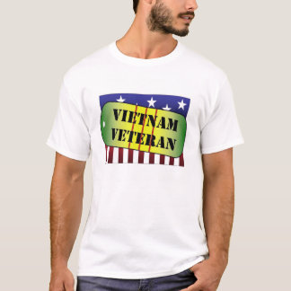 Flagga för Vietnam veteranDogtag tjänste- medalj T-shirt