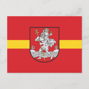 Flagga för Vilnius, Litauen vykort