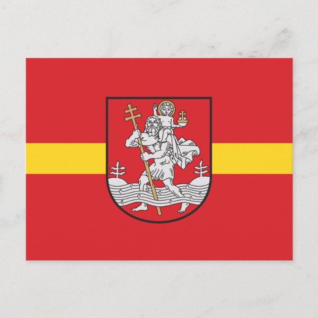 Flagga för Vilnius, Litauen vykort (Framsida)