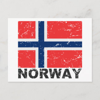 Flagga för Vintage av norge Vykort