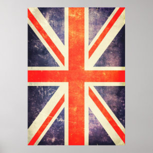 flagga för vintage unionens Jack Poster