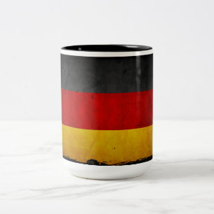 Flagga för vintageGrungeTyskland Två-Tonad Mugg
