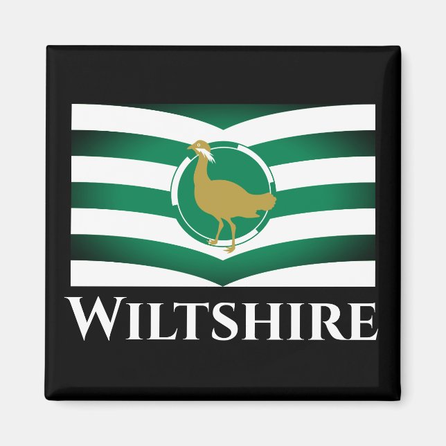 Flagga för Wiltshire - ENGLAND Magnet (Framsidan)