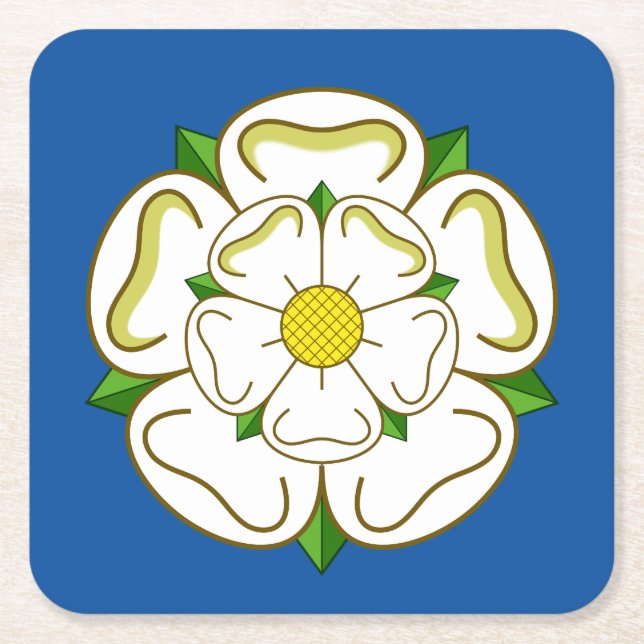 Flagga för Yorkshire Underlägg Papper Kvadrat (Framsidan)
