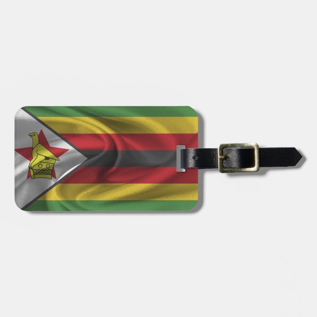 Flagga För Zimbabwe Bagagebricka (Horisontell Framsida)