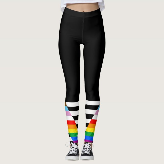 Flagga Förloppsindikator för HGBTQ-Pride Leggings (Framsida)