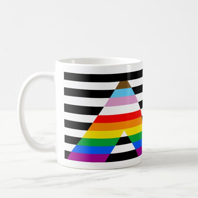 Flagga Förloppsindikator för LGBTQ-Pride Kaffemugg (Vänster)