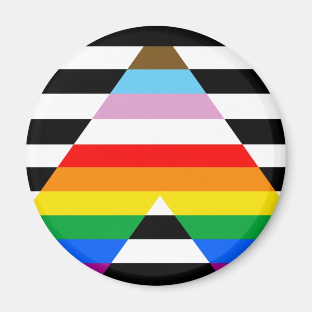 Flagga Förloppsindikator för LGBTQ-Pride Magnet (Framsidan)
