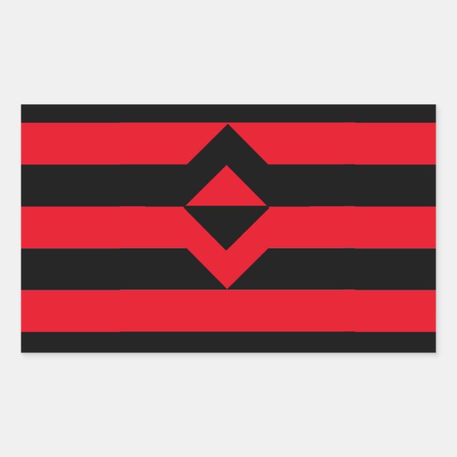 Flagga Första Pridet Rektangulärt Klistermärke (Framsida)