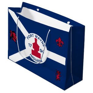 Flagga Fort Wayne, Indiana Large Gift Bag