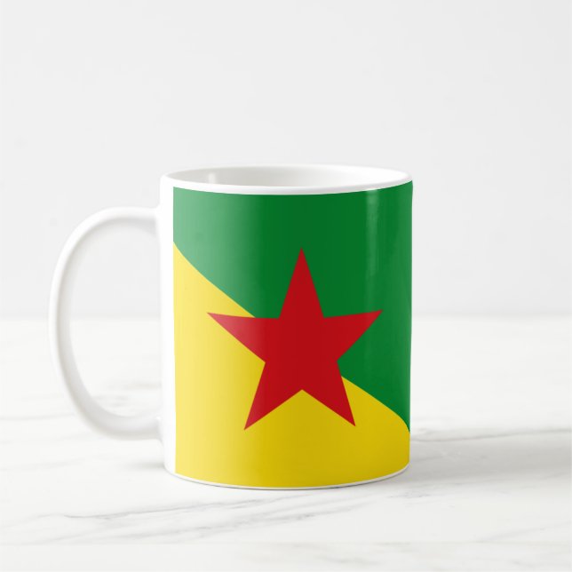 Flagga Fransk Guyana Kaffemugg (Vänster)