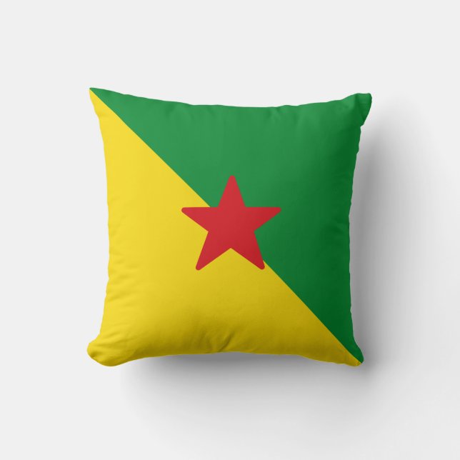 Flagga Fransk Guyana Kudde (Framsida)