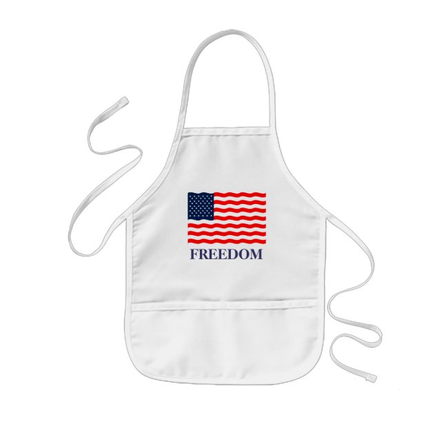 Flagga Freedom Kids Apron Barnförkläde (Framsidan)