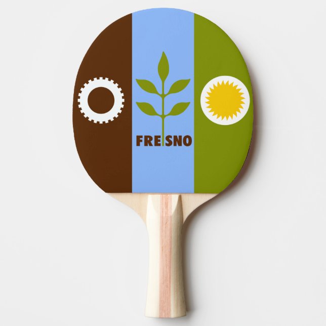 Flagga Fresno, California Ping Pong Paddl Pingisracket (Framsidan)