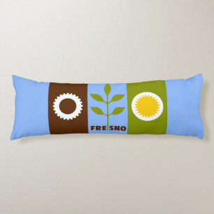 Flagga Fresno, Kalifornien Body Pillow Kroppskudde