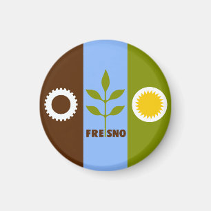 Flagga Fresno, Kalifornien Magnet